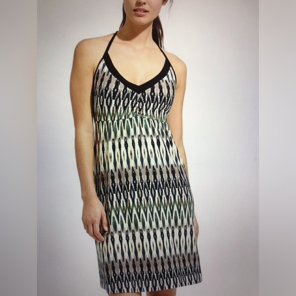 Athleta Black and White Halter Midi Sundress. Never worn Washed/no dryer